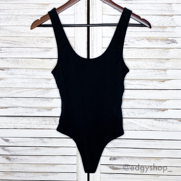 ekAttire | Tanked Charcoal Bodysuit - Picture 4 of 8
